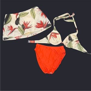 Tommy Bahama Floral Bikini Set - Cream and Orange